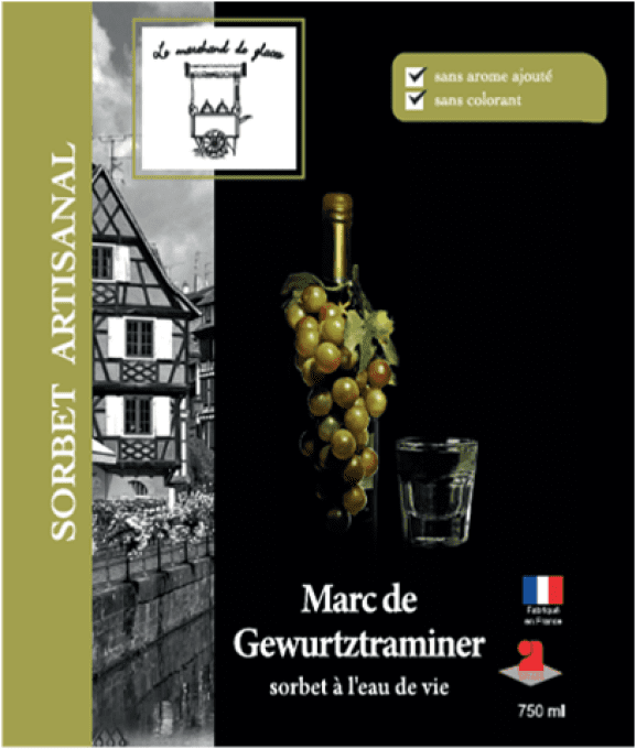 Sorbet MARC DE GEWUTZTRAMINER 1 litre (600g)